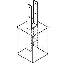 Pfostenträger zum Einbetonieren, perspektivische Darstellung