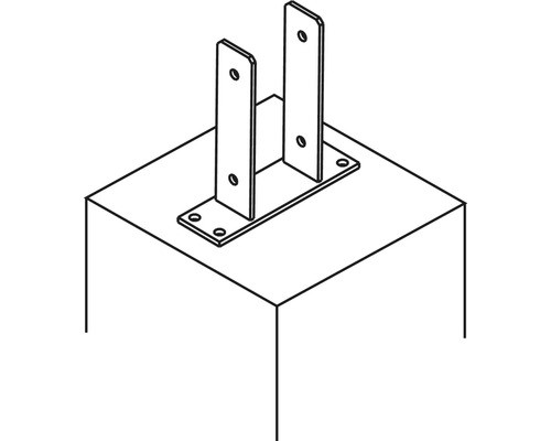 Pfostenträger für die Montage auf einem Fundament