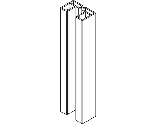 Illustration von zwei Metallpfosten für den Zaunbau