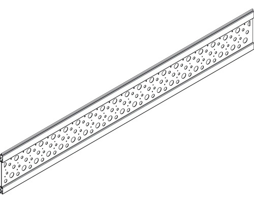 Metallpfosten mit ovalen Aussparungen