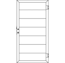 Tür mit horizontalen Paneelen