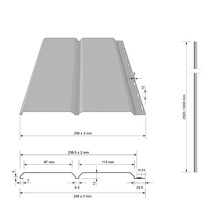 Abmessungen einer Fassadenverkleidung