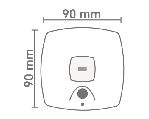 Abbildung mit Maßangaben: 90 mm