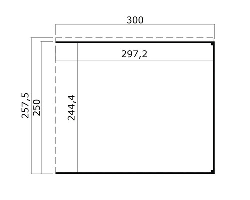 Technische Zeichnung mit Maßangaben