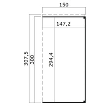 Technische Zeichnung mit Maßangaben