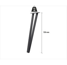 Tischbein aus Metall, 720 mm hoch, maximale Belastbarkeit 50 kg