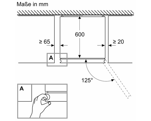 Produktmaßzeichnung mit Maßangaben in Millimeter