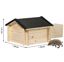 Igelhaus mit den Maßen 70 cm x 39 cm x 31 cm