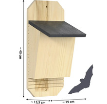 Fledermauskasten aus Holz mit Abmessungen