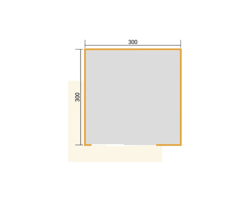 Technische Zeichnung mit Abmessungen 300 x 300