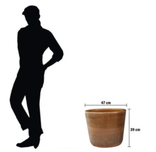 Keramik Blumentopf mit den Maßen 47 cm Breite und 39 cm Höhe