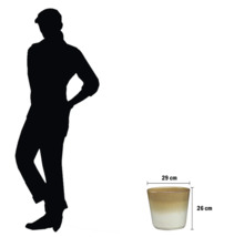 Keramik Blumentopf mit Höhenangabe und Breitenangabe