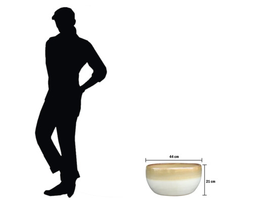 Dekoschale mit den Maßen 44 mal 21 Zentimeter.