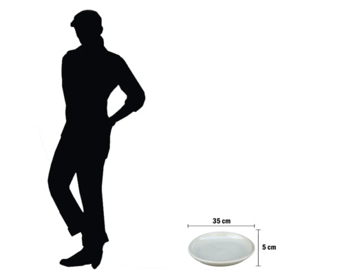 Dekoschale mit den Maßen 35 x 5 cm