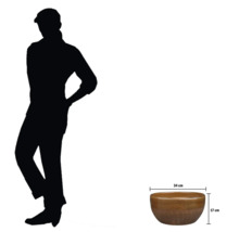 Dekorative Pflanzschale mit den Maßen 34 cm mal 17 cm.