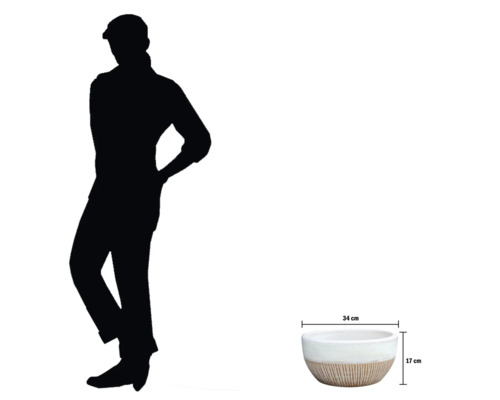 Blumenschale mit den Maßen 34 cm mal 17 cm