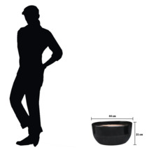 Runde Pflanzschale mit Größenangabe