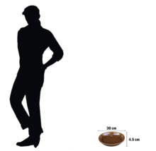 Brauner Pflanzuntersetzer mit den Maßen 30 cm mal 4,5 cm