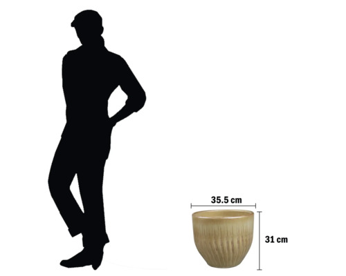 Blumentopf mit den Maßen 35,5 cm x 31 cm