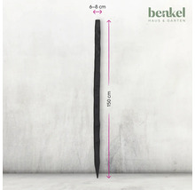 Holzpfosten, 150 cm lang, 6 bis 8 cm breit