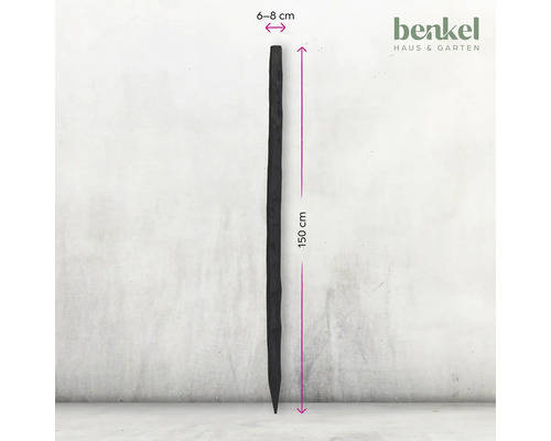 Holzpfosten, 150 cm lang, 6 bis 8 cm breit