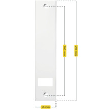 Abmessungen der Montageschiene: 293 Millimeter hoch und 56 Millimeter breit.