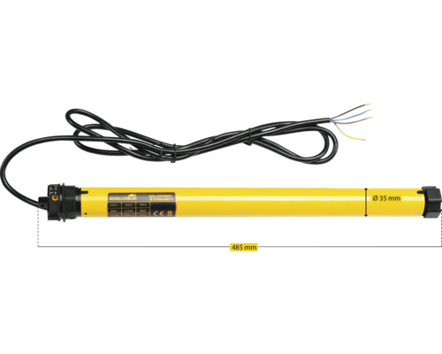 Schellenberg Rohrmotor RolloPower 35 Standard S mit einer Länge von 485 mm