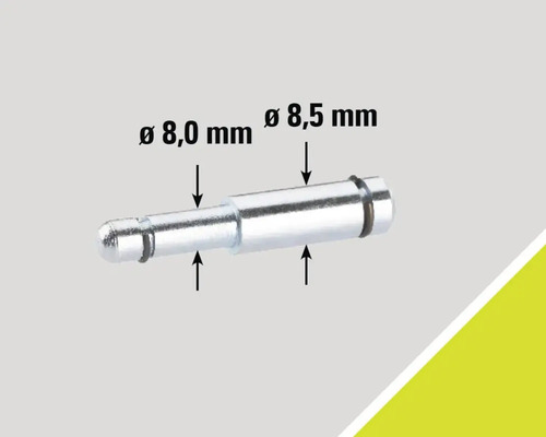 Stift mit den Durchmessern 8,0 mm und 8,5 mm