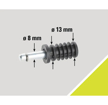 Schlauchverbinder mit einem Durchmesser von 8 mm und 13 mm
