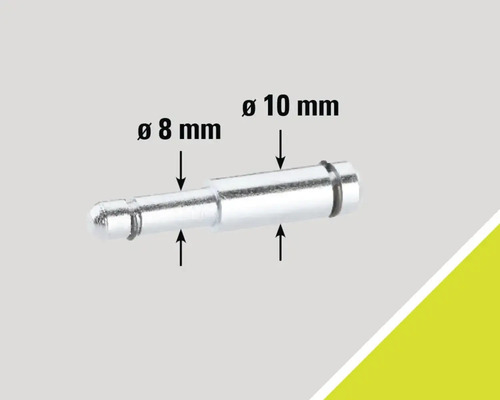 Stift mit einem Durchmesser von 8 mm und 10 mm