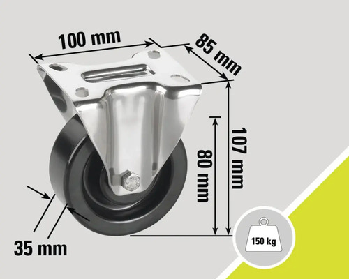 Rollenbock mit Abmessungen und Traglast 150 Kilogramm
