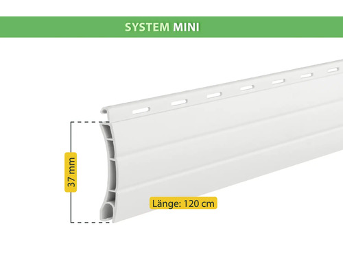 Rollladenprofil aus Kunststoff, 120 cm lang