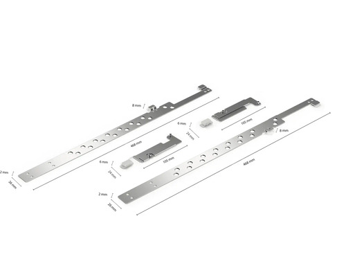 Fensterbeschlagset mit Maßen