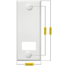 Abdeckung mit Öffnung, Abmessungen 134 x 56 Millimeter