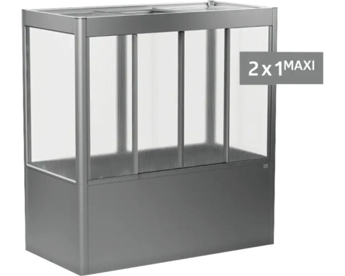 Hochbeet aus Metall mit Kunststoffverglasung