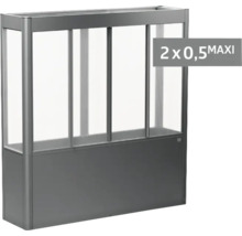 Hochbeet mit Sichtschutz für den Garten, 2 mal 0,5 Meter maximal