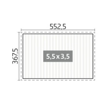 Technische Zeichnung mit Maßangaben 552,5 mal 367,5 und 5,5 mal 3,5