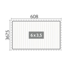 Produktmaßangaben: 608 x 367,5 Zentimeter, mittlere Fläche 6 x 3,5 Zentimeter