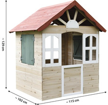 Spielhaus aus Holz mit Fenster und Tür, circa 129 x 102 x 115 cm