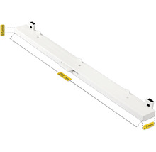 Einzelschubladenführung mit den Maßen 293 mm Länge, 21 mm Breite und 9,5 mm Höhe.