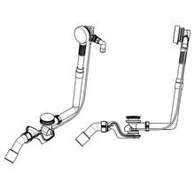 Zwei Badewannenablaufgarnituren für den Sanitärbereich
