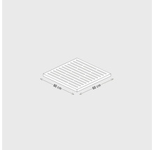 Quadratische Duschmatte, 60 mal 60 Zentimeter