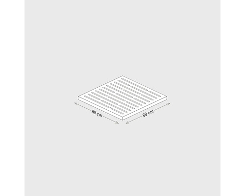 Quadratische Duschmatte, 60 mal 60 Zentimeter