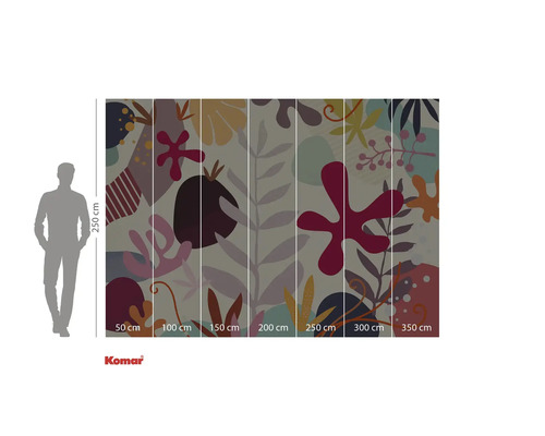 Komar Fototapete mit abstraktem Pflanzenmotiv zur Wandgestaltung