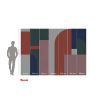 Komar Fototapete mit abstrakten Formen und Größenangaben