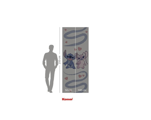 Komar Fototapete mit Stitch und Engel, 250 x 100 cm