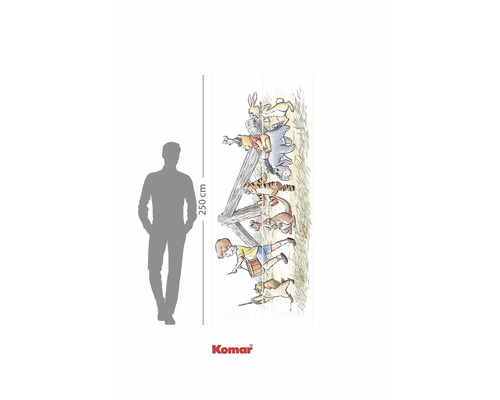 Komar Winnie Puuh Wandbild mit Figuren und Höhenmesser, 250 cm hoch