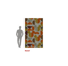 Komar Logo. Fototapete mit geometrischen Formen und Größenangaben.