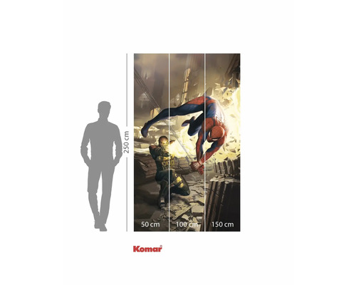 Komar Wandbild mit Spiderman und einem Gegner, 250 mal 300 Zentimeter