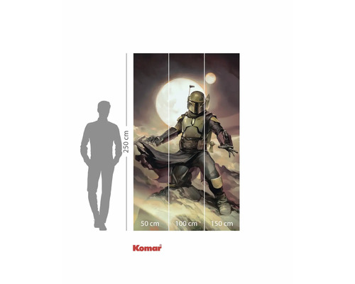 Fototapete mit Star Wars Boba Fett Motiv und Größenangaben